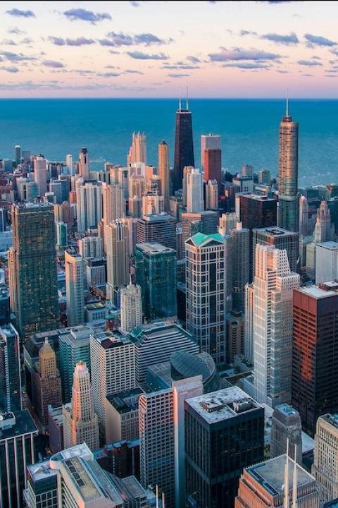 view of chicago skyline
